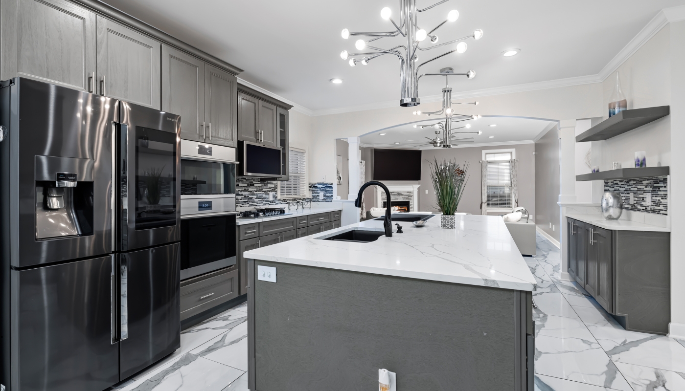 Modern classic kitchen remodel in Lincoln, CA showcasing timeless design and improved functionality.