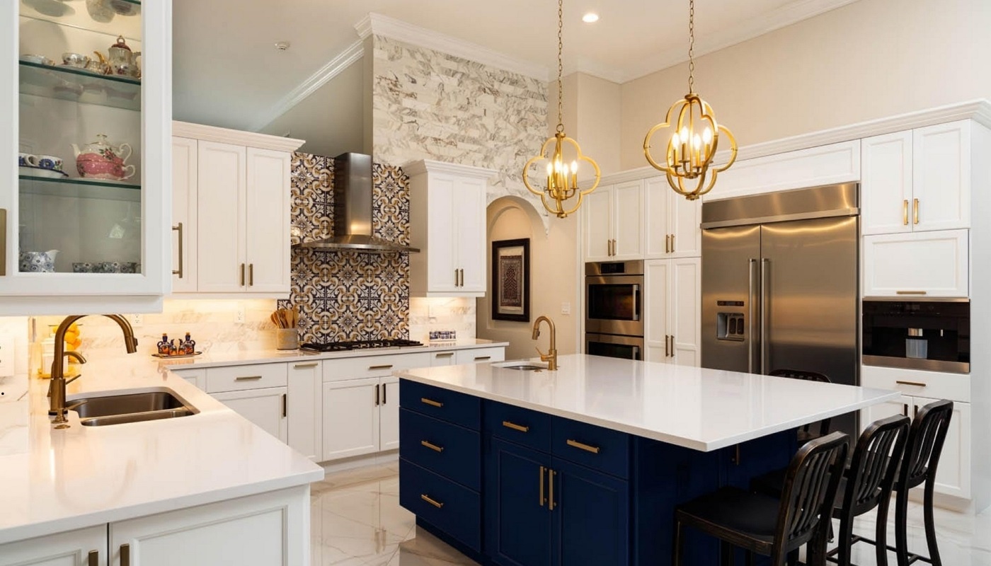 Interior view of a beautifully renovated classic home in Davis, CA, showing modern upgrades and timeless design features.