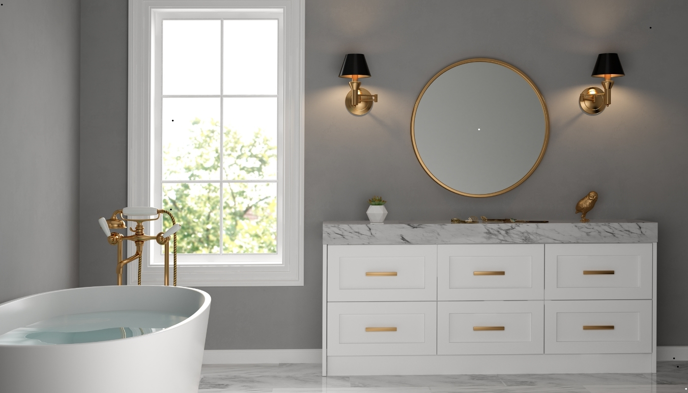 Classic Shower Remodel Granite Bay CA Classic bathroom remodel in Granite Bay CA with marble shower and warm lighting